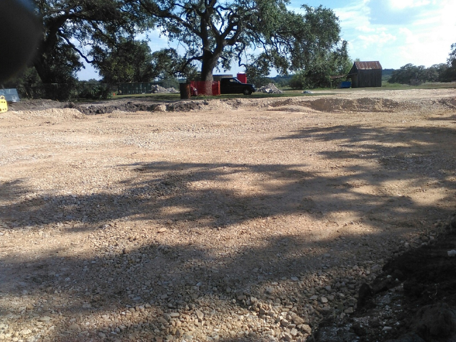 Texas Hill Country terrain and construction site